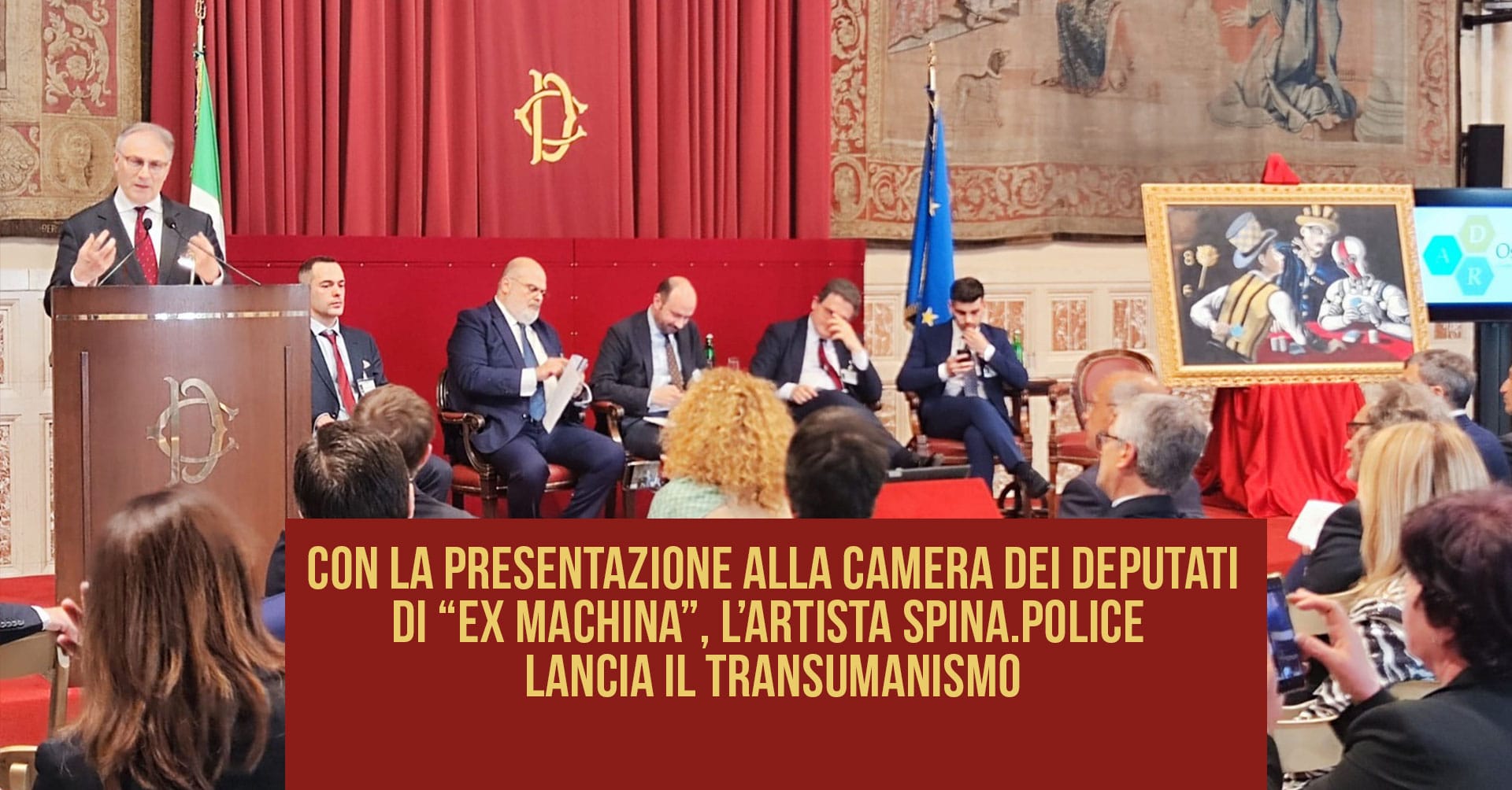 Con la presentazione alla Camera dei Deputati di “Ex Machina”, l’artista Spina.Police lancia il Transumanismo